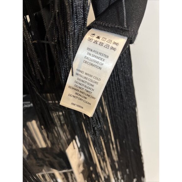 Sincerely Jules Women's Medium Crop Top Fringe Flapper GoGo Disco Showgirl - Picture 8 of 9